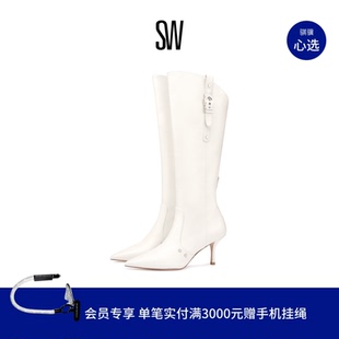 BOOT MAVERICK 秋冬金属扣带细高跟及膝靴骑士靴 STUART