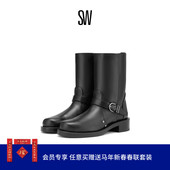 秋冬金属扣带小黑靴时装 靴短靴女 BOOTIE MAVERICK PULL