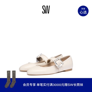 SW JUNE BALLET 优雅圆头芭蕾鞋平底鞋浅口单鞋玛丽珍鞋女
