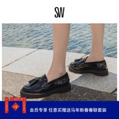 MILA 小皮鞋 LIFT 一脚蹬厚底乐福鞋 女制服鞋 春季 流苏单鞋