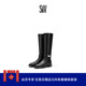 秋冬粗低跟骑士靴女侧拉链长筒靴及膝靴 BOOT BUCKLE LUG