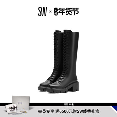 SW秋季新款厚底细高跟长筒靴女