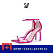 宴会风优雅细高跟一字带凉鞋 NUDISTSONG 夏季