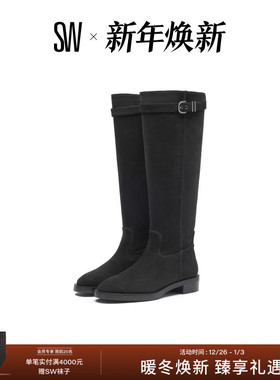 SW MAVERICK KNEE-HIGH BOOT 金属绑带机车风骑士靴长筒靴及膝靴