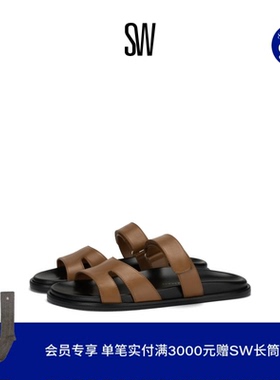 【春夏新品】SW MARYKATE SLIDE 舒适平底交叉带金属搭扣凉鞋女
