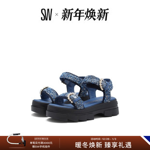 BUCKLE SANDAL 厚底运动凉鞋 NOHO 女 饰凉鞋 PEARL 珍珠装 夏季