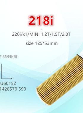 适配宝马新2系218i 220i X1新MIN 1.2T/1.5T/2.0T机油滤芯清器格
