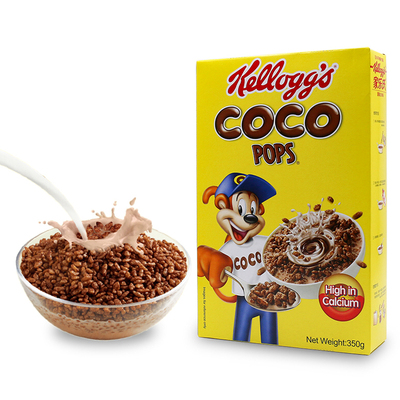 COCOA POPS cornflake high calcium玉米片早餐燕麦片麦圈 350g