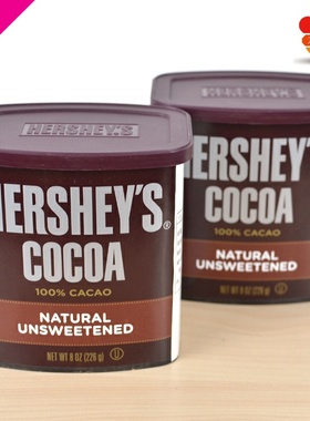 HERSHEY好时可可粉低糖cocoa powder黑巧克力冲饮 咖啡伴侣226g