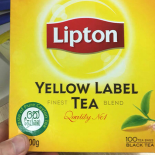 lapel 办公室奶茶店斯里兰卡红茶Lipton yellow tea 200g black
