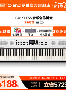 Roland罗兰 GOKEYS5音乐创作键盘电钢琴便携61键GO:KEYS 5电子琴