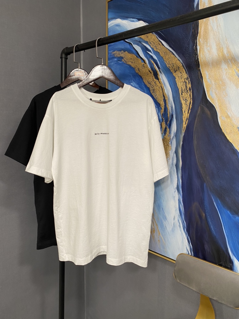 M黑白两色前中字母后背公主动画图案半袖T恤MAI2TEE008