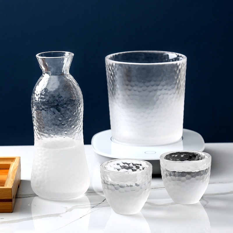 家用云雾玻璃小酒杯白酒杯酒壶酒盅小号一两一口杯烈酒杯酒具套装