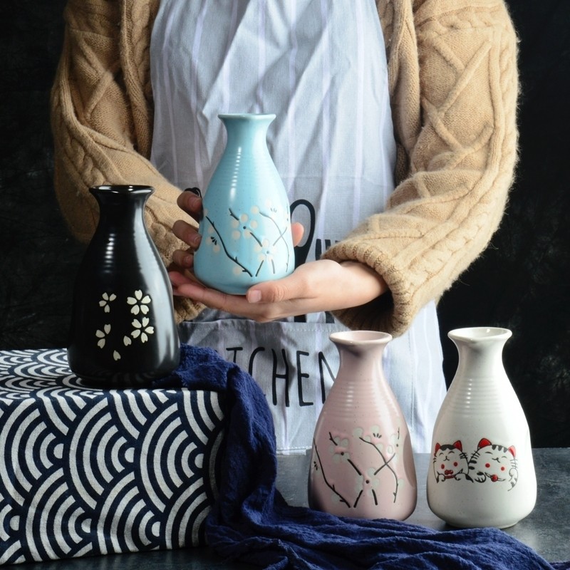 日式和风陶瓷酒壶创意酒瓶餐厅酒具温酒壶单壶清酒壶陶瓷分酒器