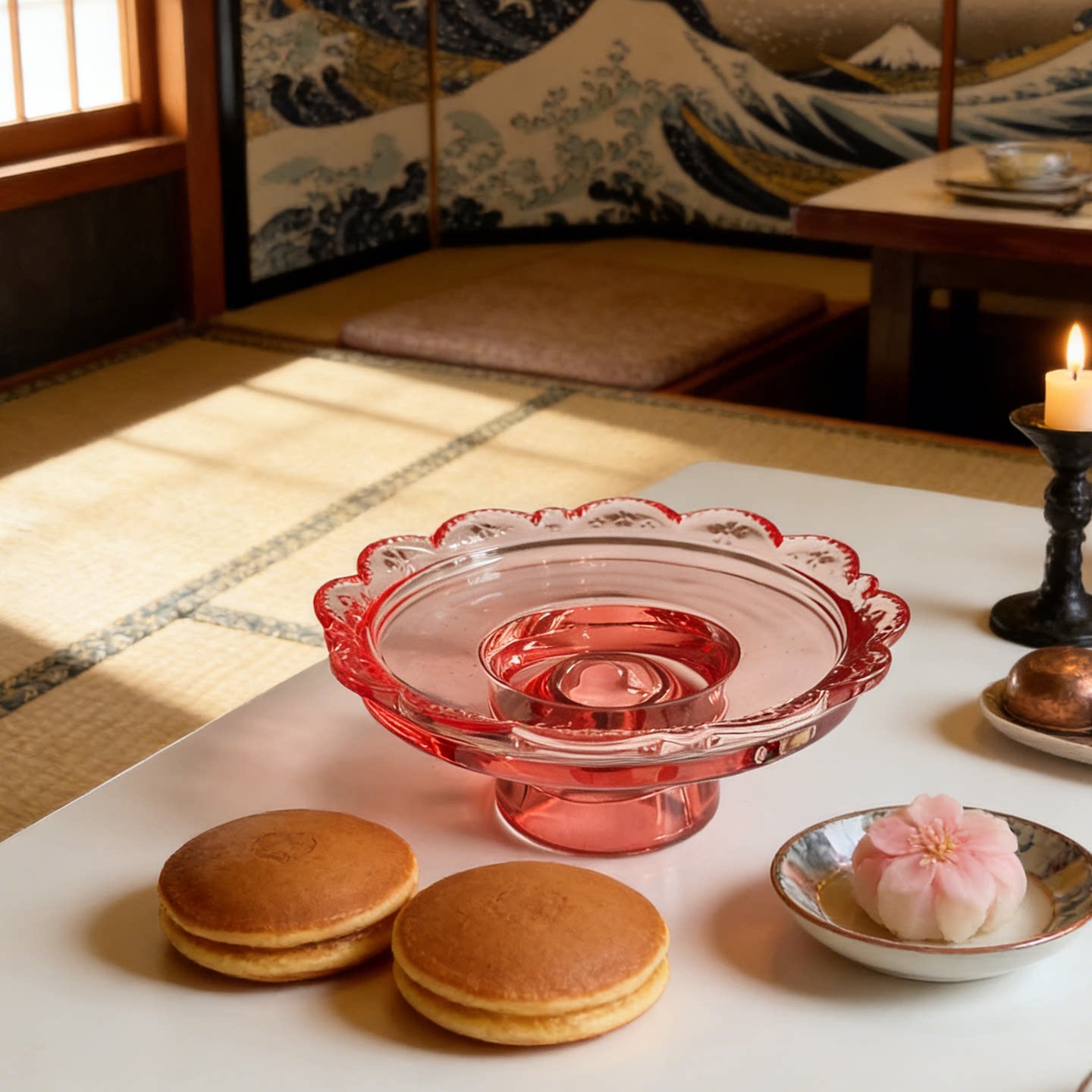 ins风花边浮雕玻璃水果甜品盘