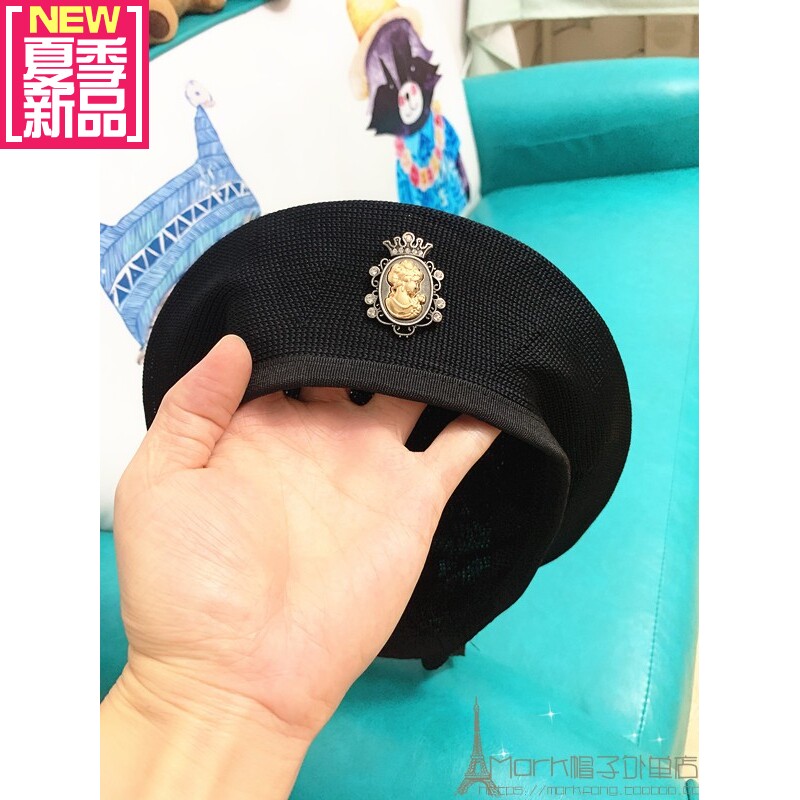 网红英皇女王徽章大小号贝雷帽