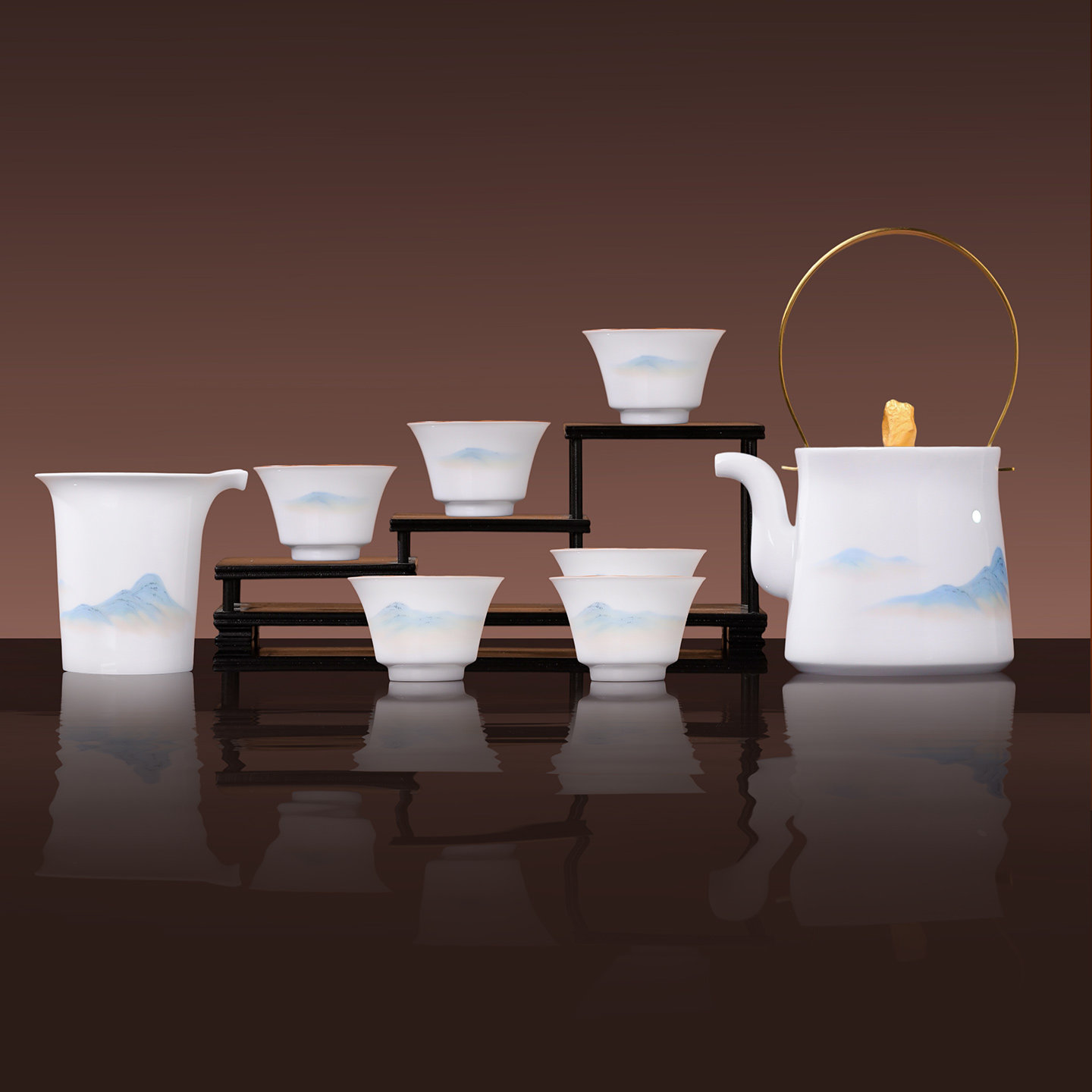 景德镇官方陶瓷泡茶壶中式玲珑茶具套装家用2026新款高端礼盒礼物