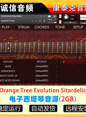 电子西塔琴音源 Orange Tree Samples Evolution Sitardelic