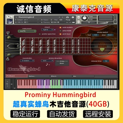超真实蜂鸟木吉他音色Prominy Hummingbird康泰克音源