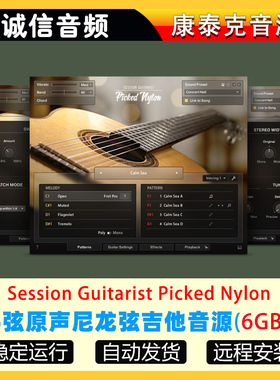 6弦原声尼龙弦吉他音源Session Guitarist Picked Nylon