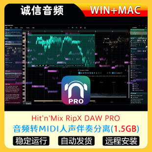 Hit’n’Mix RipX DAW PRO 8音频转MIDI人声分离伴奏工具WIN+MAC