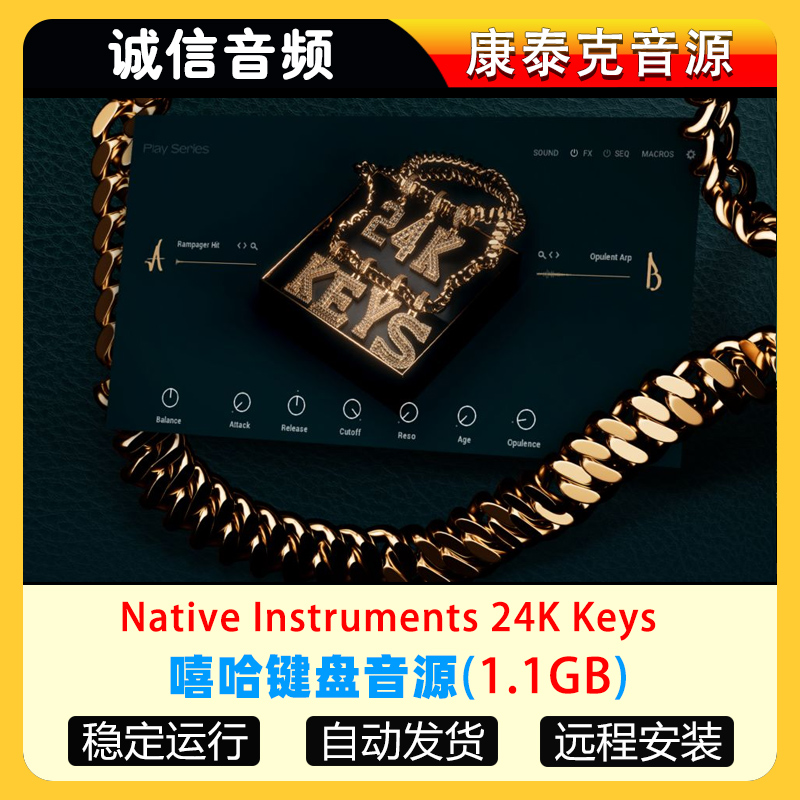 嘻哈键盘音源NI 24K Keys康泰克音源