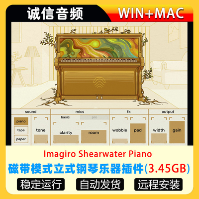 磁带模式立式钢琴乐器插件Imagiro Shearwater Piano WIN+MAC