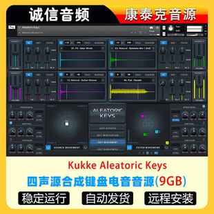 四声源合成键盘电音音源Kukke Aleatoric Keys