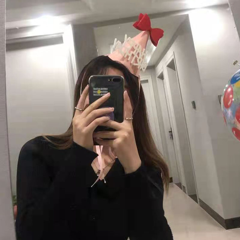 韩国ins风小仙女生日无纺布毛毡女神帽子宝宝周岁装饰布置生日帽