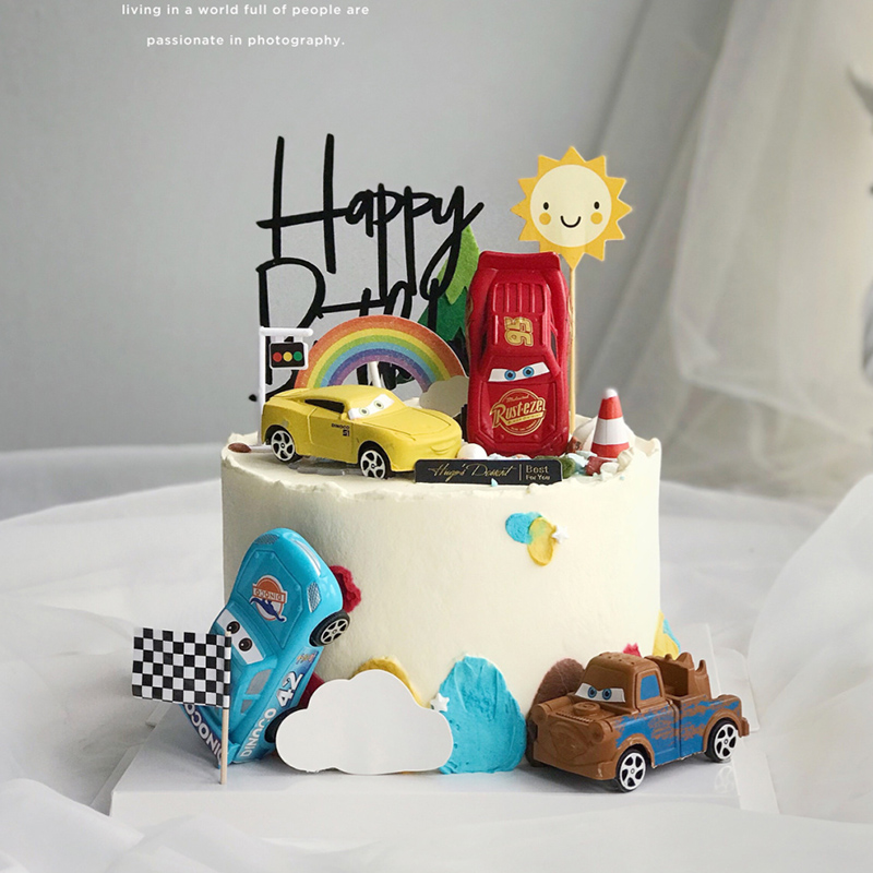 六一儿童节总动员小汽车生日蛋糕