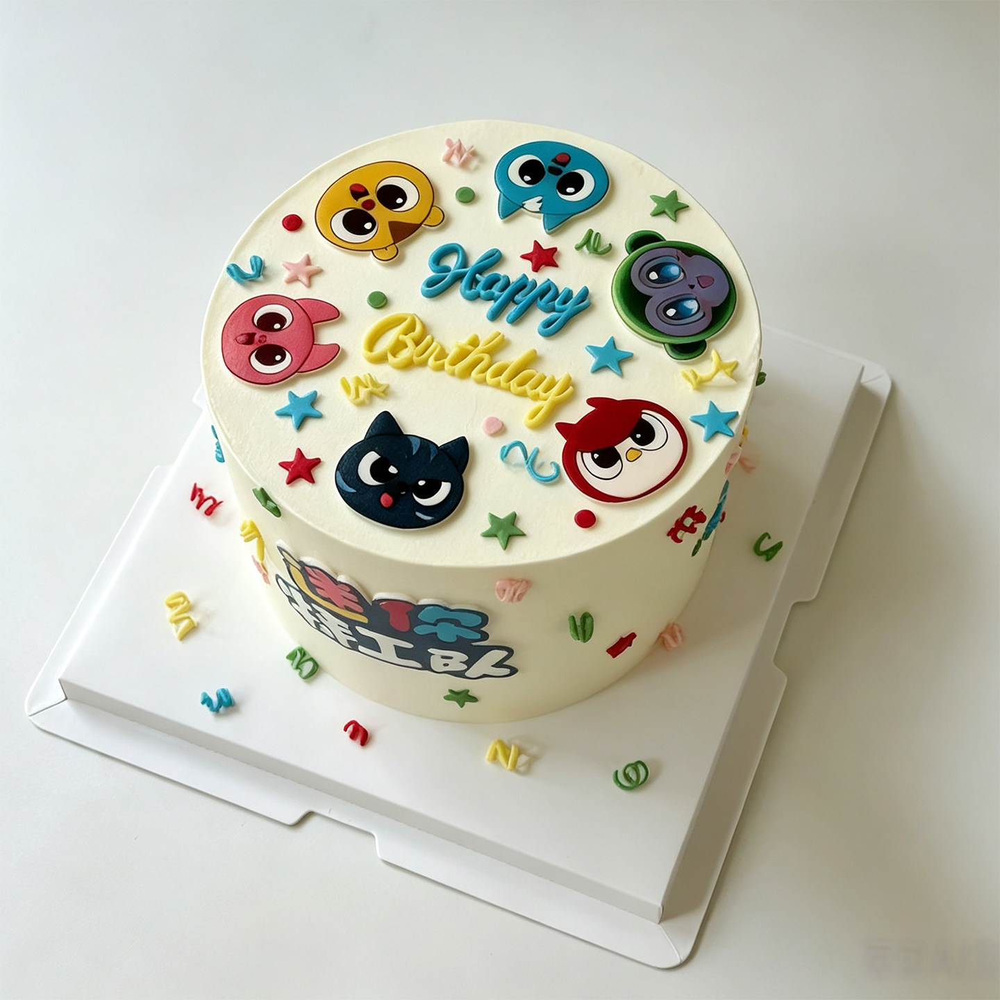 卡通迷你特工队头像生日蛋糕装饰