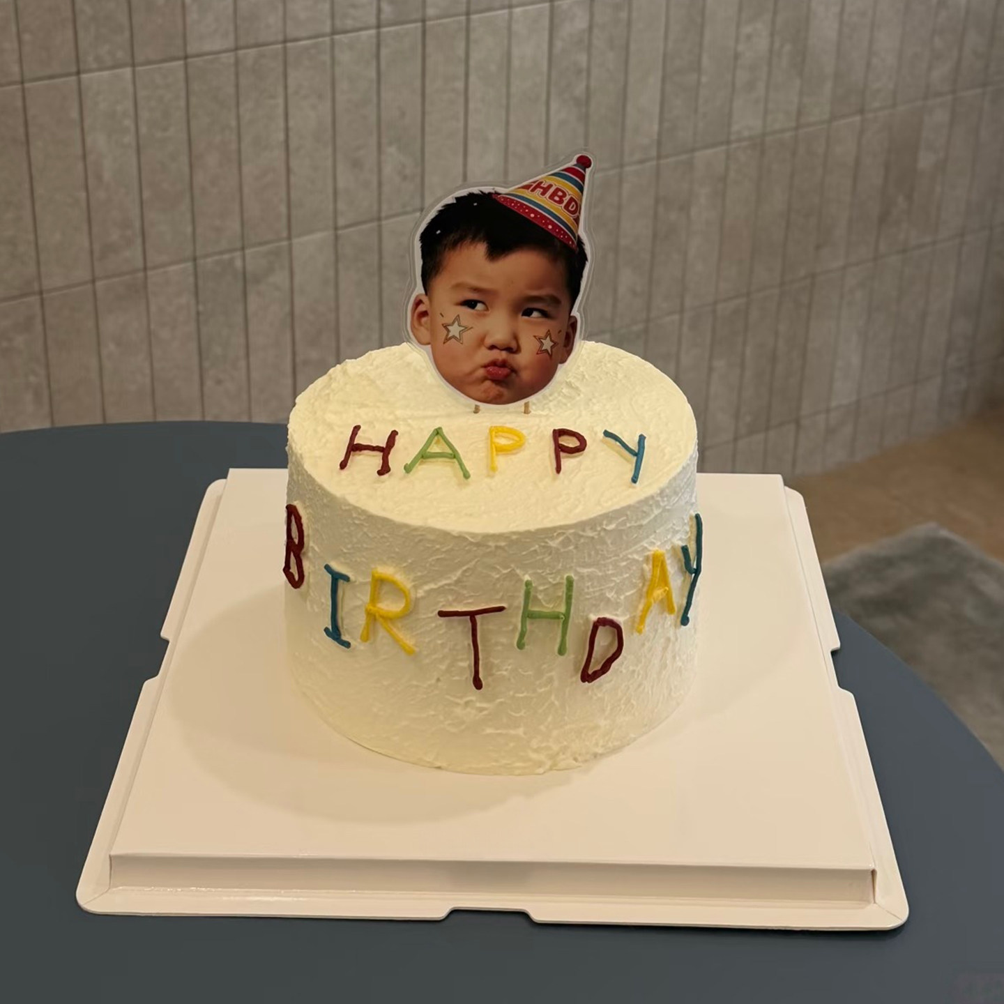 定制生日帽人物头像生日蛋糕装饰