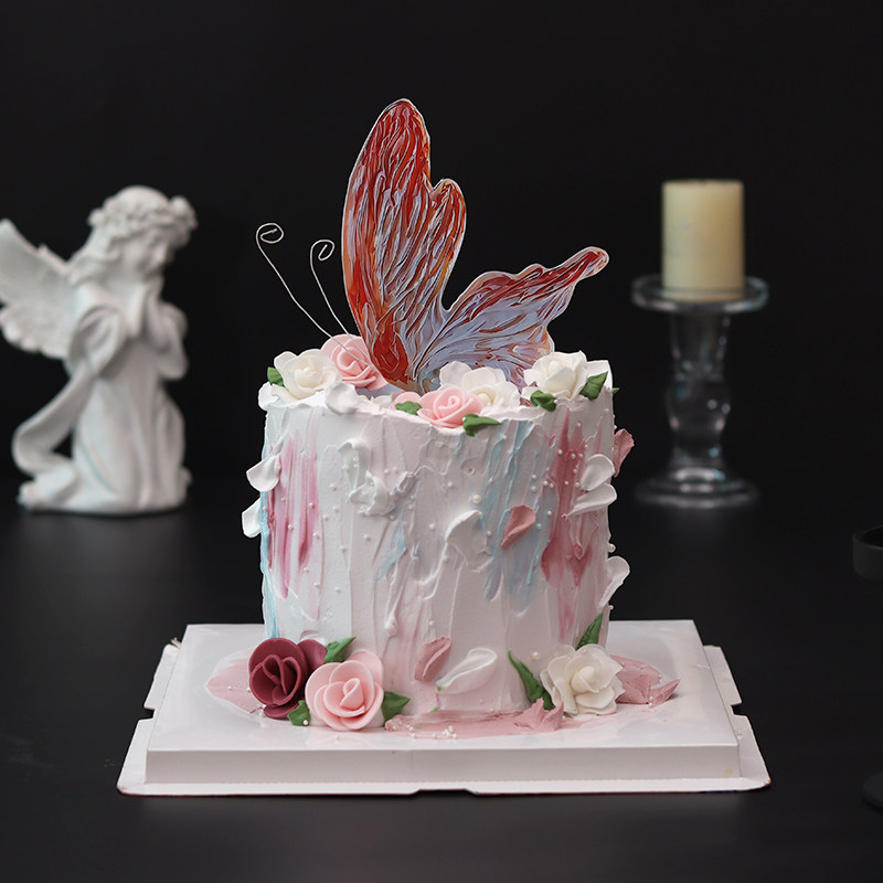 网红唯美蝴蝶蛋糕装饰摆件玫瑰花头硅胶模具小仙女生日甜品插件,节庆用品/礼品,节日装扮用品,淘宝优惠券,粉丝福利购,淘宝优惠卷