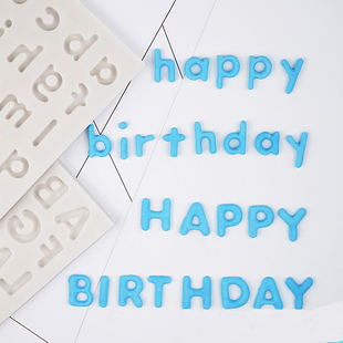 26个字母英文字母巧克力硅胶模具手工翻糖立体字母蛋糕装饰小摆件