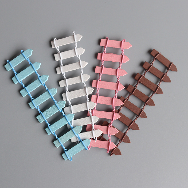 小栅栏生日蛋糕烘焙装饰摆件蛋糕插牌插件木质花园小围栏栏杆插件