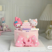 城堡蜡烛HB硅胶模具摆件KT猫女孩儿生日蛋糕装饰摆件女生简约烘焙