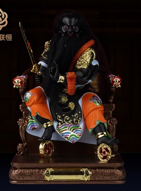 2025年新款12寸16寸法主公神像居家供奉圣君地府家用树脂摆件