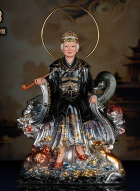 黑老太太神像东北铁刹山黑妈妈真身像四大家族仙家用供奉树脂摆件