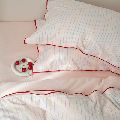 全棉色织提花纯棉密拷少女四件套