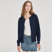 外套女士上衣纯棉百搭圆领宽松针织衫 2026女装 开衫 纯色春秋