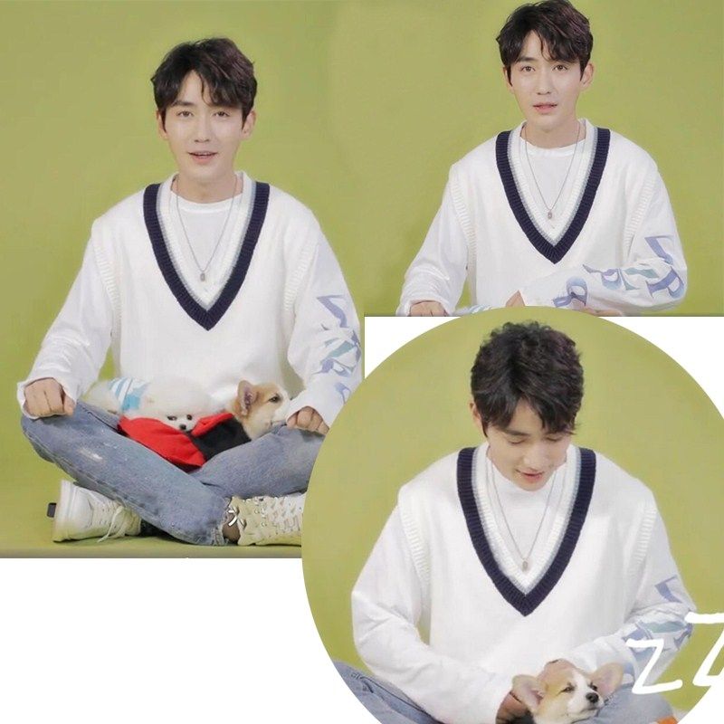 明星朱壹龍同款毛衣背心男女寬松百搭V領馬甲針織坎肩情侶裝外穿在類目 男裝, 針織衫/毛衣中 - 來自Buy2taobao.com提供專業的淘寶代購服務