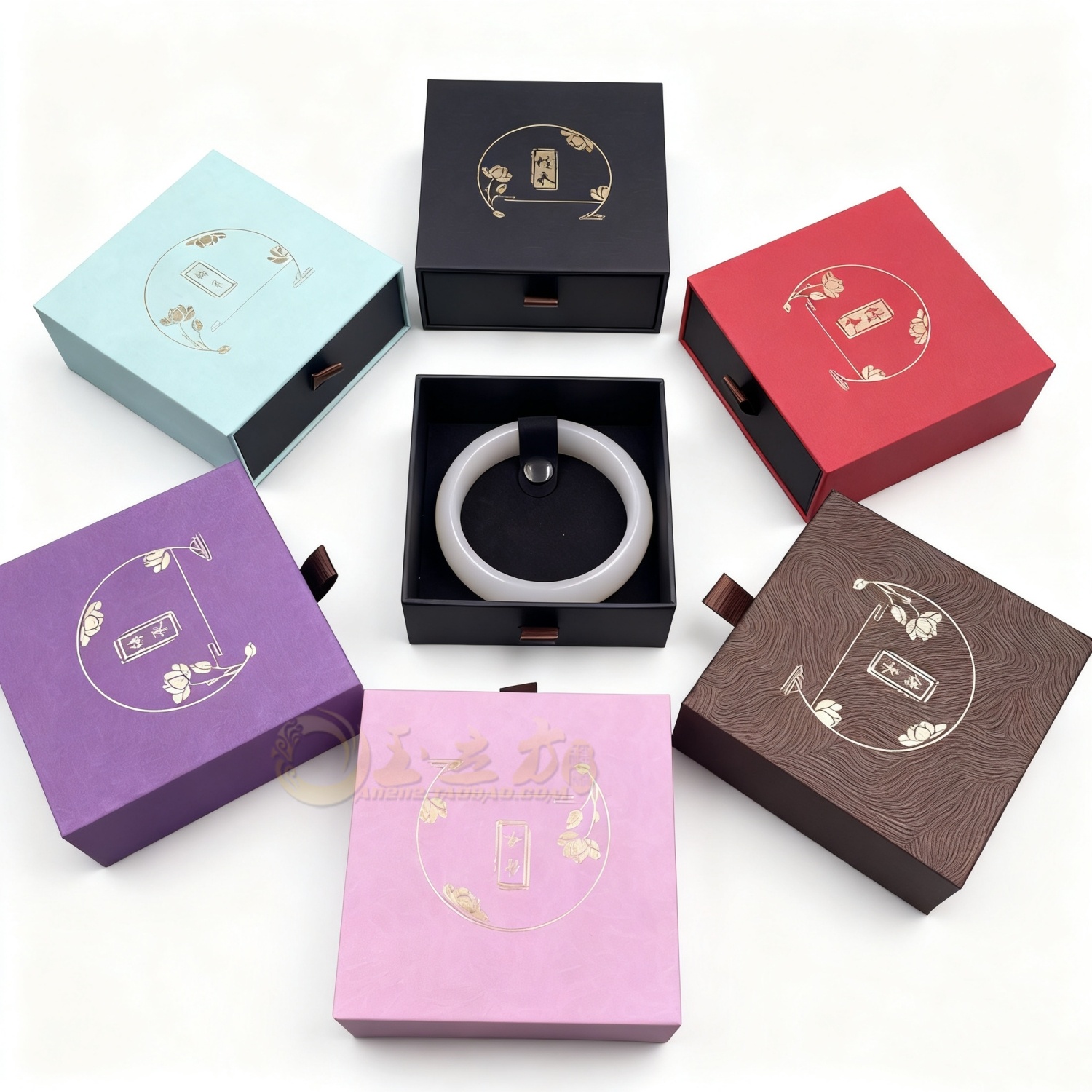 传承丝带古法手镯收纳抽屉盒玉器手串手链项链黄金首饰文玩包装盒