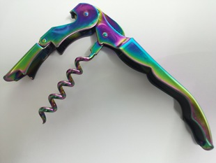 玫瑰金酒刀金色红酒开瓶器不锈钢起酒器多功能海马刀酒具