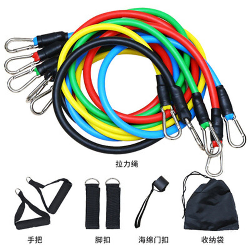 11件套织带头TPE拉力器拉力带拉力绳 一字拉力带健身器材套件,运动/瑜伽/健身/球迷用品,握力器,淘宝优惠券,粉丝福利购,淘宝优惠卷