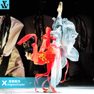 演出服汉服厂家正品 艺考飘逸古装 舞服古典舞水月洛神舞蹈服装 水袖