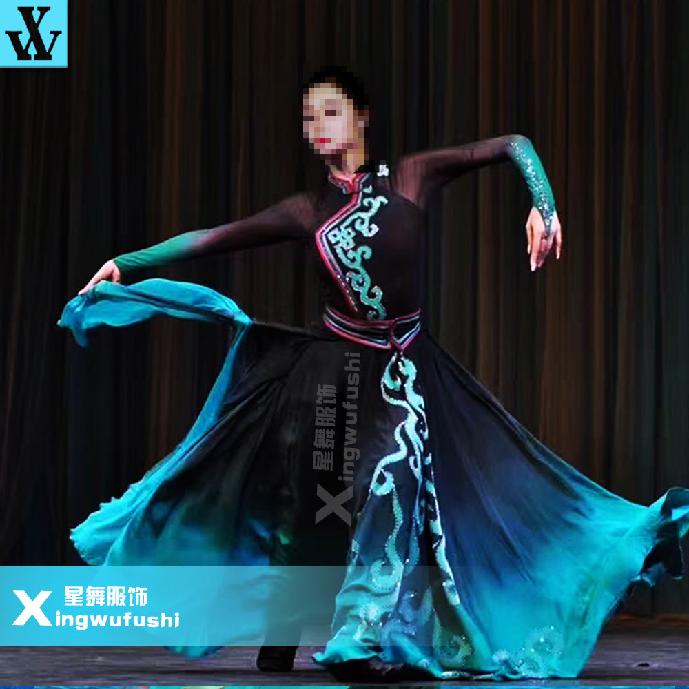 艺考蒙古舞蹈服装独舞民族风张泽鑫大摆裙演出服装可定制其他颜色,女装/女士精品,民族服装/舞台装,淘宝优惠券,粉丝福利购,淘宝优惠卷