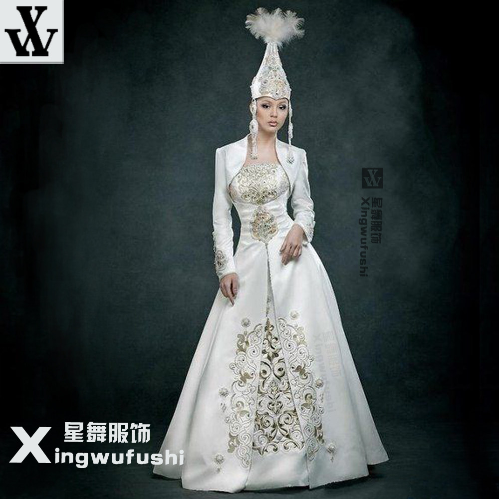 蒙古盛装 少数民族蒙古歌手礼服演出服 新款大气蒙古舞蹈演出服装