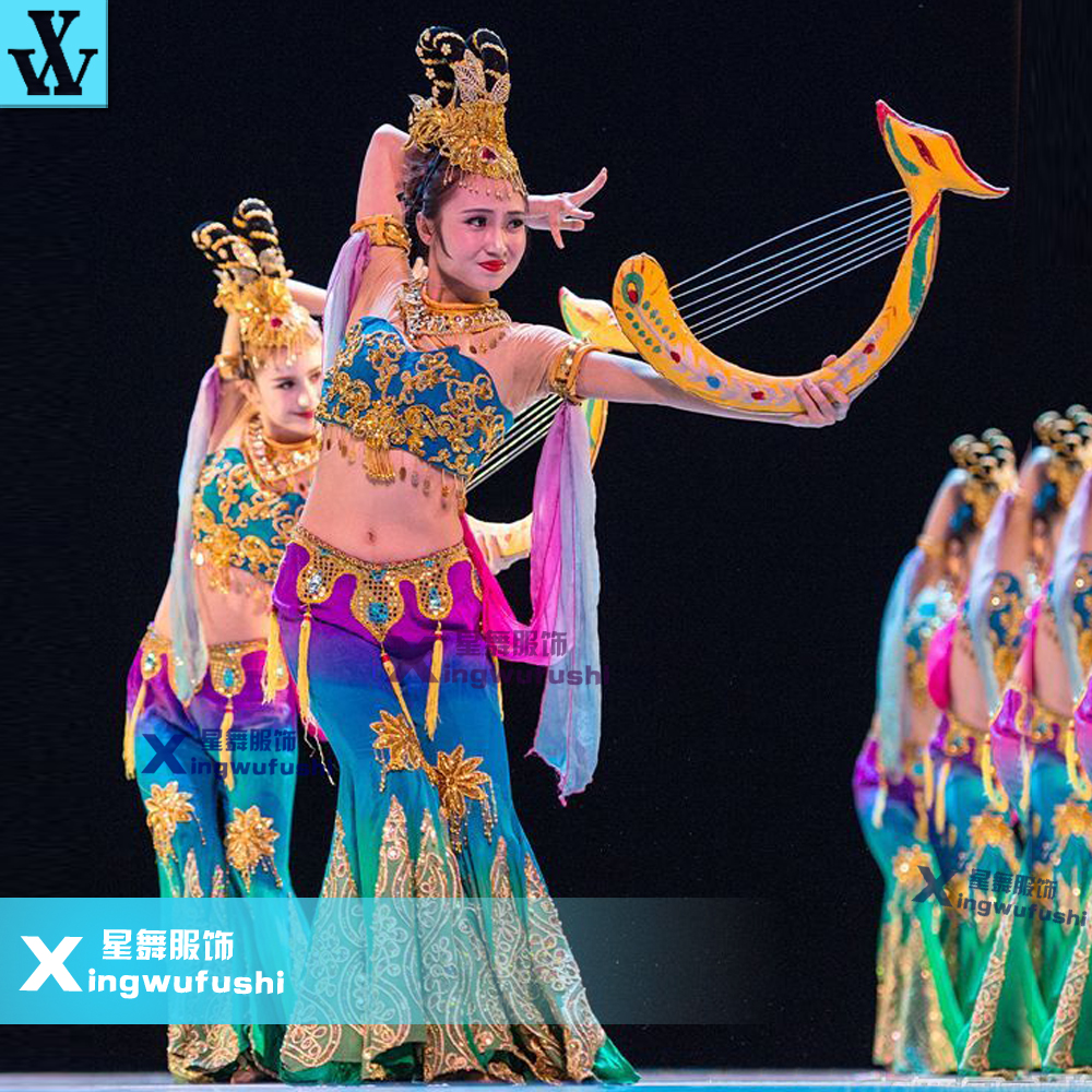 仙女舞繁弦妙引服装舞蹈服敦煌舞