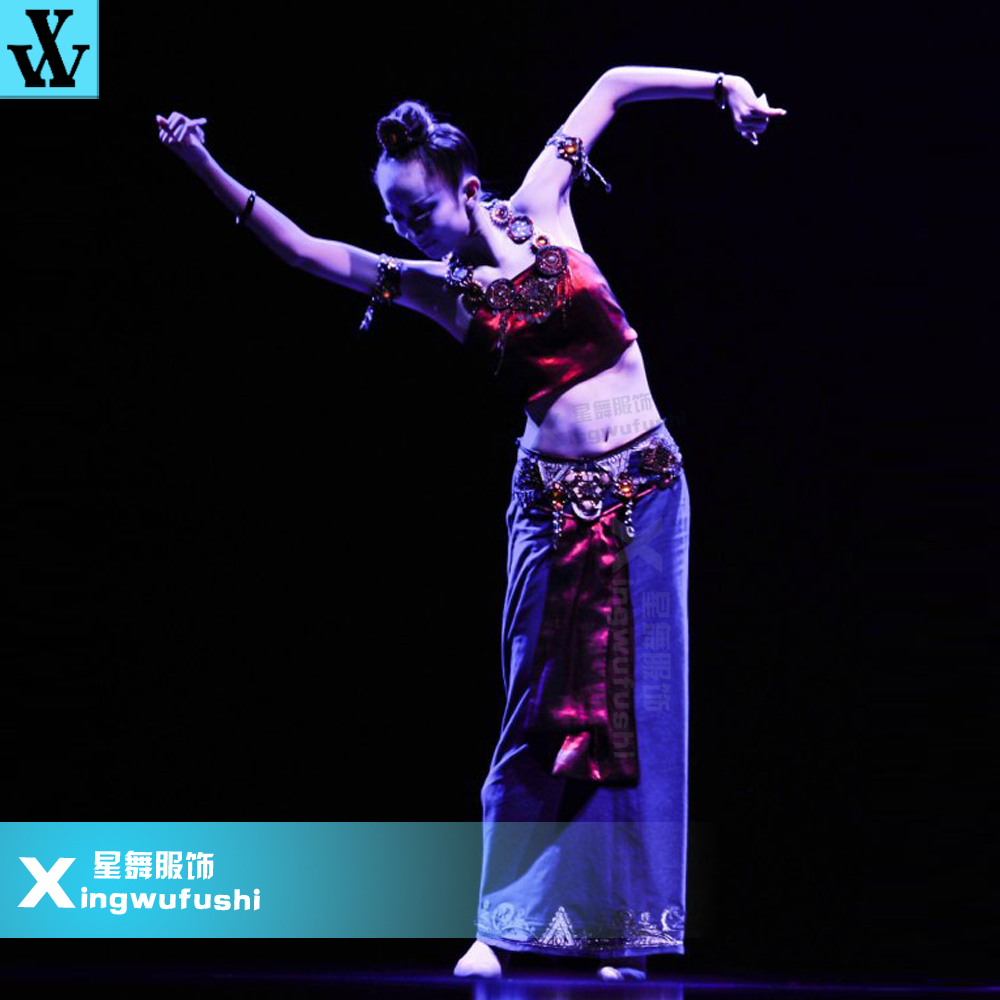 李杯傣家女舞蹈服装傣族舞