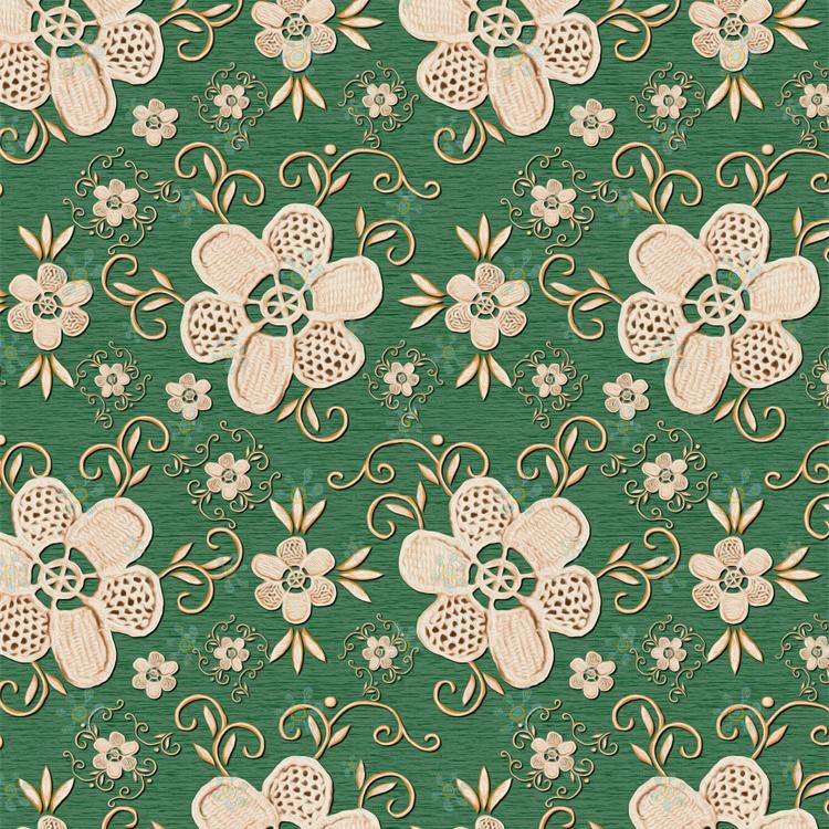 多图四方连续花型设计PSD TIF印花格式 无分层刺绣花朵T35-3